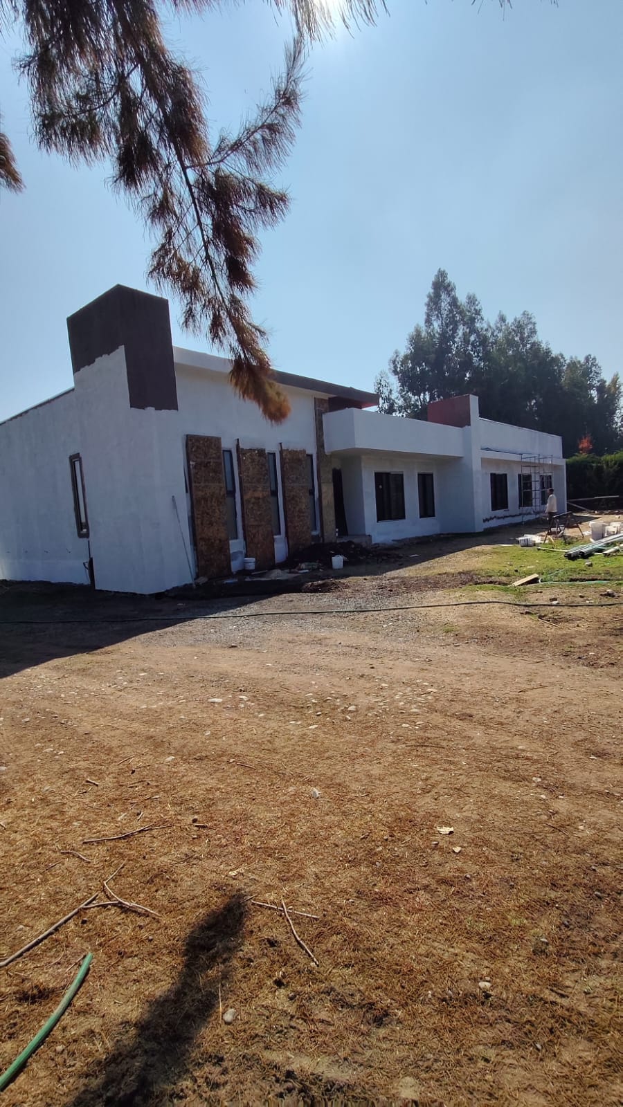 Vista general de construcción de casa desde cero